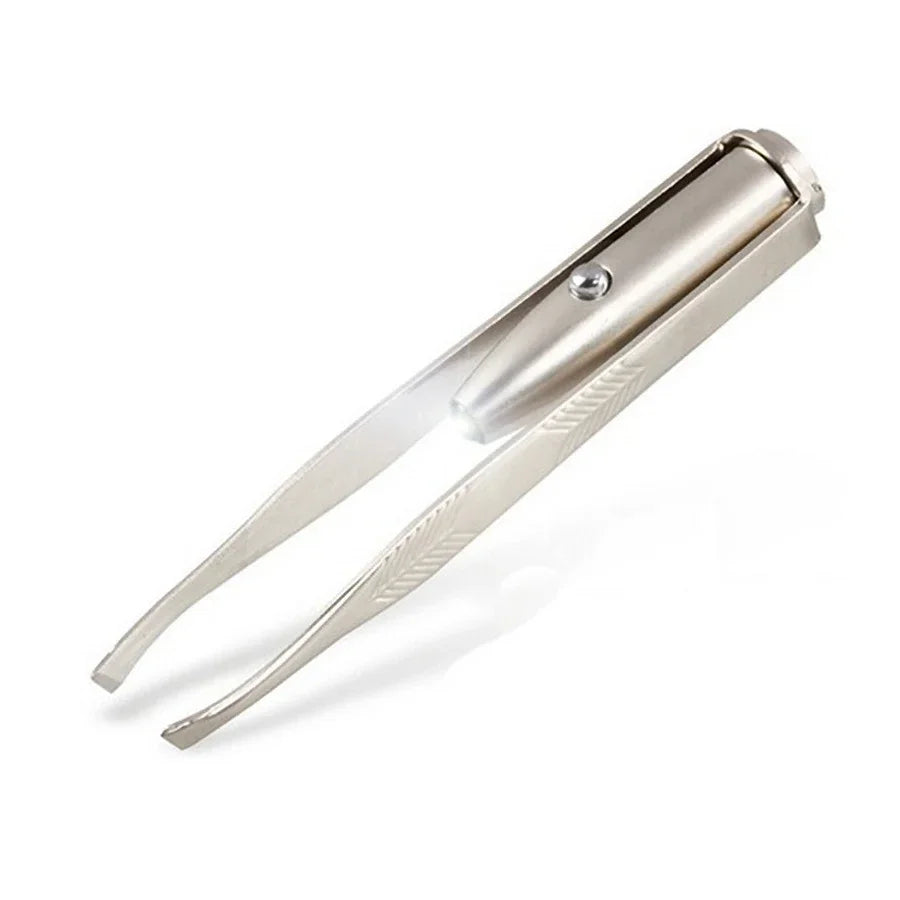 Pinzas para cejas con luz LED